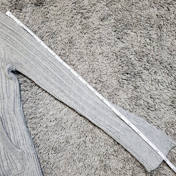 Vintage Y2K Ribbed Cropped Hollister Cotton Knit Hoodie - Medium - Picture 6 of 6